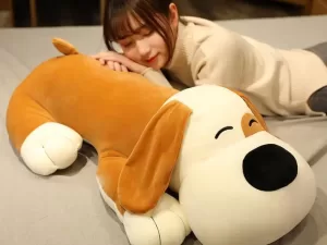 Soft Weighted Stuffed Animals Cute Puppy Stuffed Washable Multifunctional Nap Pillow for Car Office Living room Bedroom Decor(16-18)