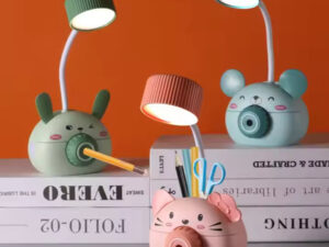 rabbit mini desk lamp with pencil sharpener indoor light emitting diode eye protection desk lamp