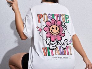 Back Printed T Shirt for Ladies