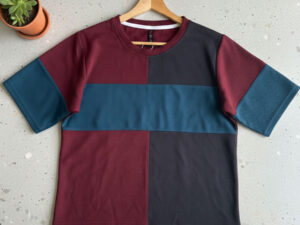 Ladies color block oversized casual t shirt for women