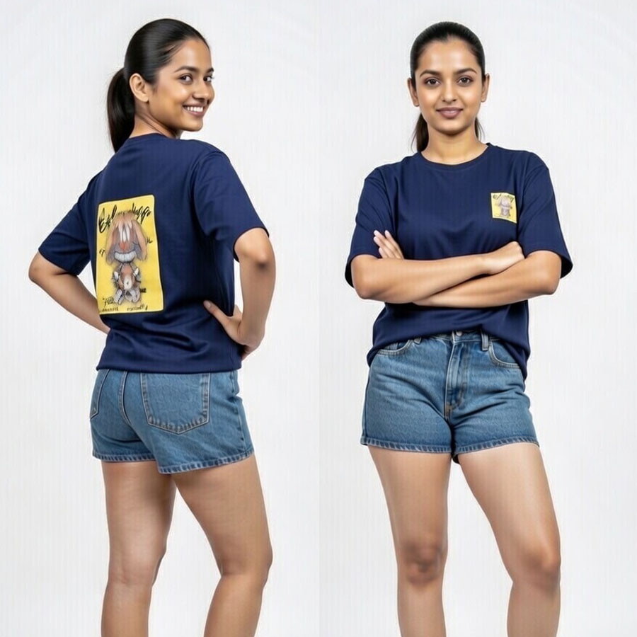 ladies-baggy-back-print-tshirt-4 Ladies baggy back print t shirt oversized women tee Sri Lanka
