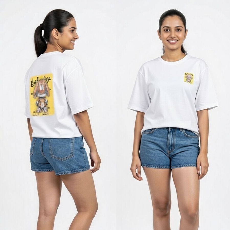 ladies-baggy-back-print-tshirt-5 Ladies baggy back print t shirt oversized women tee Sri Lanka