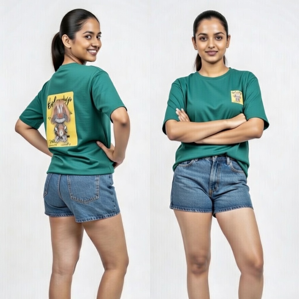 ladies-baggy-back-print-tshirt-6 Ladies baggy back print t shirt oversized women tee Sri Lanka