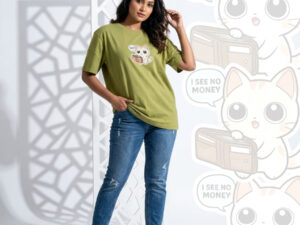 Ladies Oversized T-Shirt | Comfortable Casual Baggy T-Shirt for Women (1095)