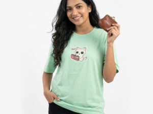 Ladies oversized t shirt trendy casual fashion for women Sri Lanka
